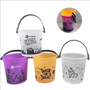 Halloween Plastic 32OZ Drink Bucket With Straw